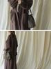 Gratante Genuine Cowhide Leather Drawstring Shoulder Bag, Women's, abb-g0035 (Ash Gray)