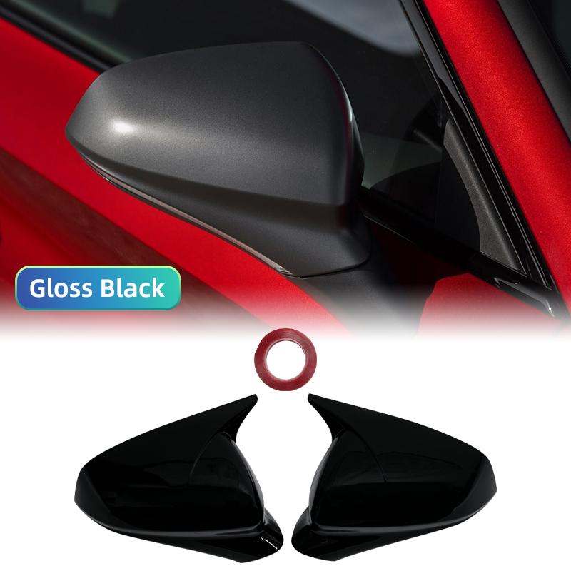 Pair Side Wing Mirror Cover Caps For Seat Leon MK4 Cupra 2020-2025 Rearview Mirror Cover Trim Add On Rear View Mirror Trim