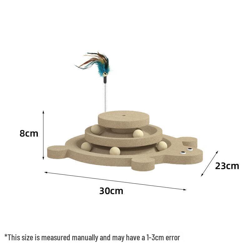 JINGRUIXIANG Cat Interactive Scratching Post & Turntable