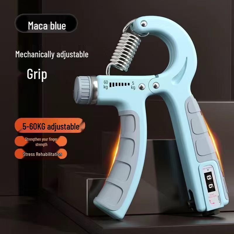 Adjustable Rubber-Coated Men's Hand Grip Strengthener - Wrist Exerciser for Home, Outdoor Sports, and Fitness.