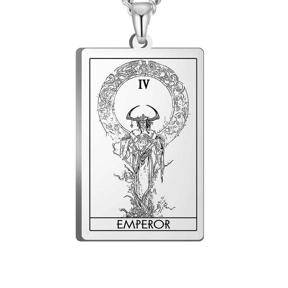 Dawapara The Major Arcana Tarot Cards Vintage Amulet Pendant for Necklaces Accessories Wholesale Stainless Steel