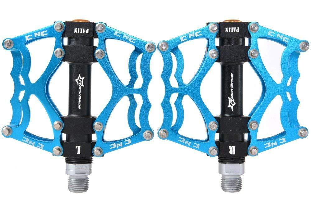 ROCKBROS Kolo Cross Hliníkové s Pedály, Kolo/MTB, Slitina, Lehké, Protiskluzové, Ložiska, 9/16" (Modrý) [Použitý]