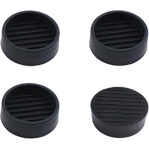

4Pcs Black Plastic Furniture Coasters Wheels Stoppers No Lift Non Slip Caster Pads for Chair Sofa Appliances Round,Dia.38mm