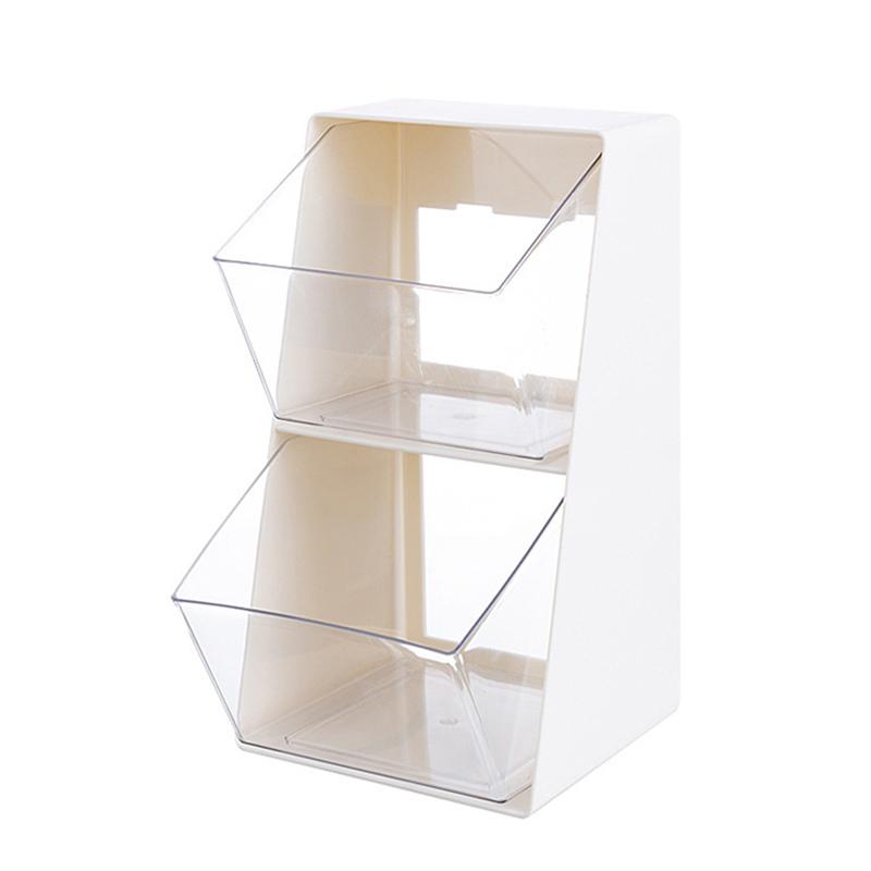

1 шт. Настольный ящик для хранения чайных пакетиков, акриловый прозрачный настольный пенал, офисный органайзер-книгодержатель белый