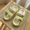 Summer Cute Flip-Flops for Women - EVA Heart Flower Sandals, Anti-Slip Quick Dry Bathroom Shoes for Pool/Beach
