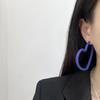 Exaggerated Love Heart Hoop Earring Simple Love Earrings Dopamine Love Heart Big Hoops  Girls
