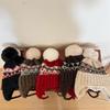 Căciulă tricotată coreeană cu pompon pentru copii - Protecție caldă pentru urechi pentru băieți și fete