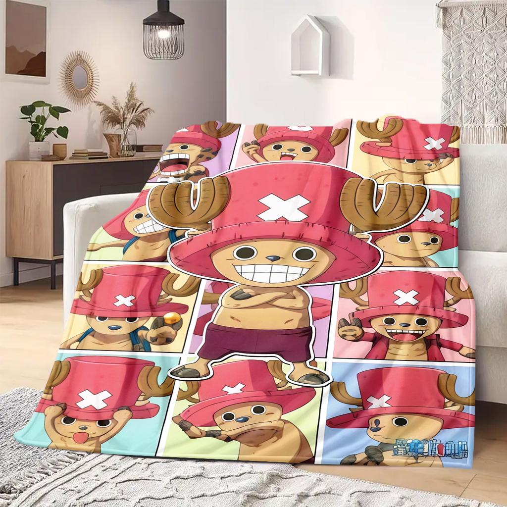 ONE PIECE Tony Tony Chopper Print Blanket Warm Comfortable Flannel Blanket Suitable for Bedrooms,Sofas, Beds,Chairs -QIAO117