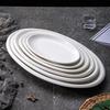 Thickened White Ceramic Oval Serving Platter