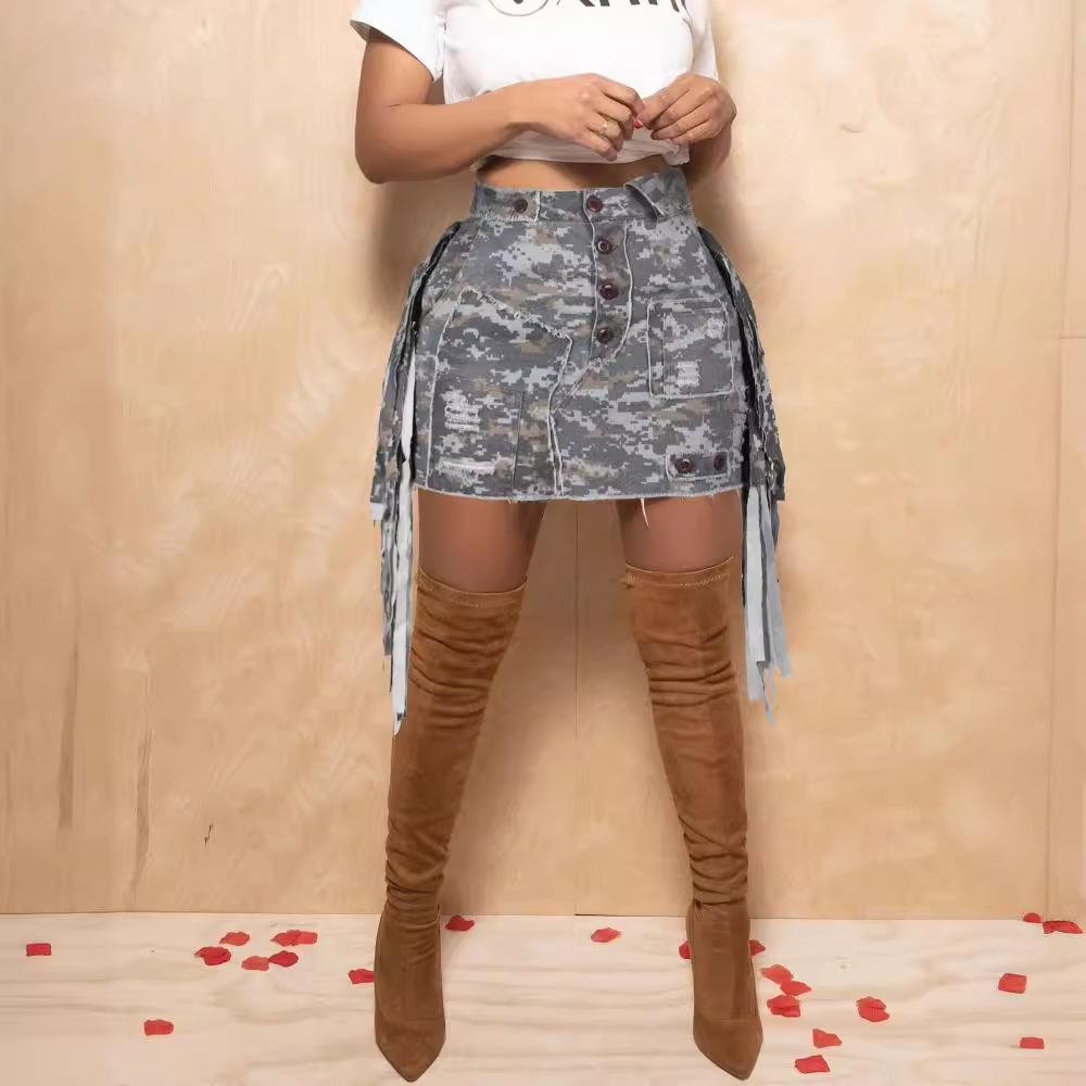 Dam Sommarrkjol Mode Toffskjol Halvkjol Patch Omlottkjol