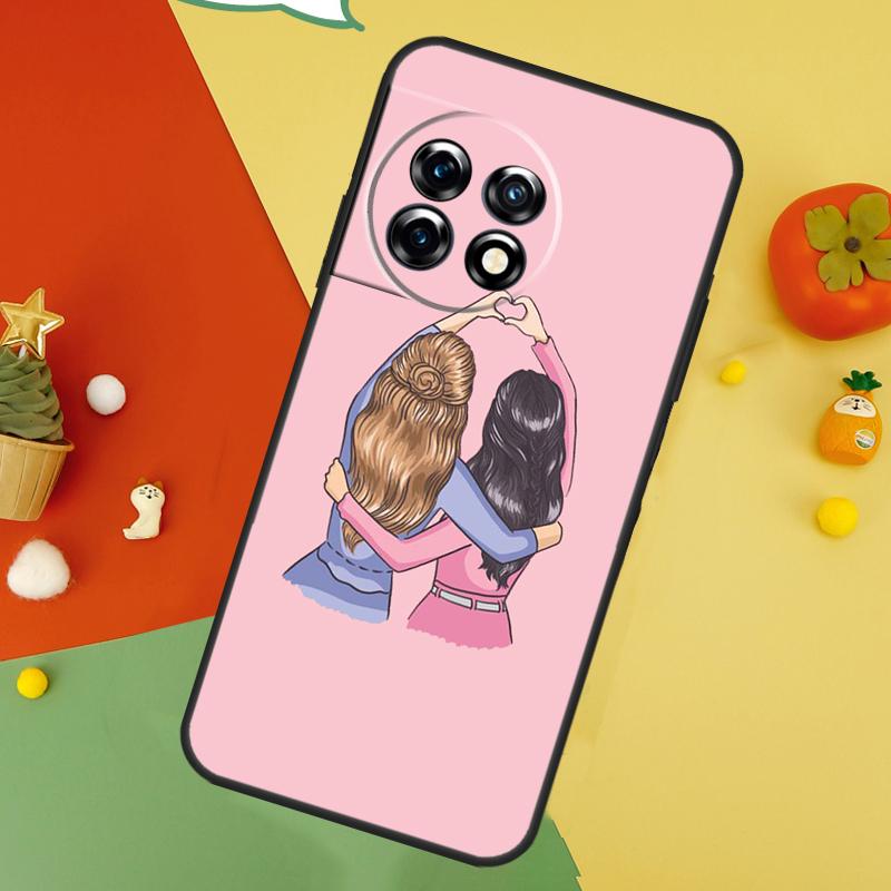 Best Friends BFF Matching Back Case For OnePlus 15 13R 13 13T 12 12R 11 10 10T 8T Nord CE 5 2 3 4 Lite N20 N30 Cover