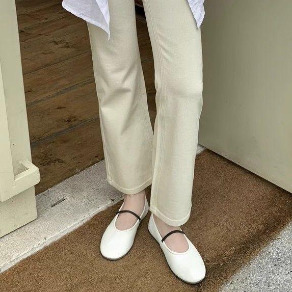 Dopaminové baleríny s měkkým povrchem pro těhotné ženy nové líné s mělkým výstřihem slovo babička plochá podrážka