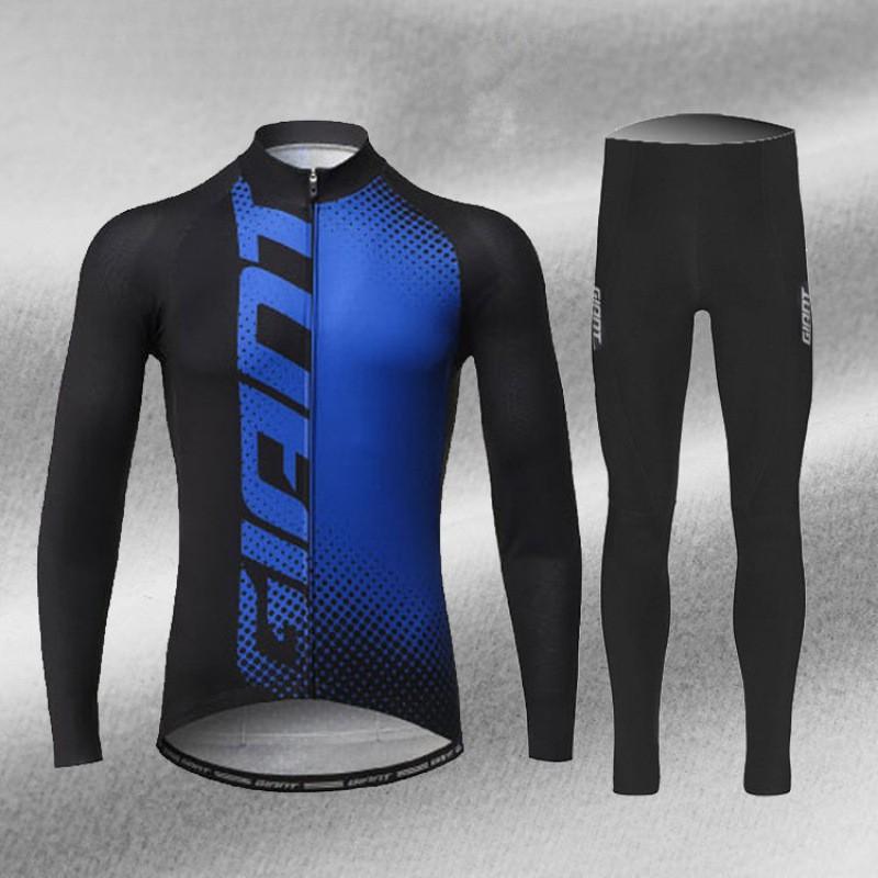 Lightweight Quick-Dry UV Protection Cycling Jersey Set Long Sleeve Mountain Road Bike Riders Men