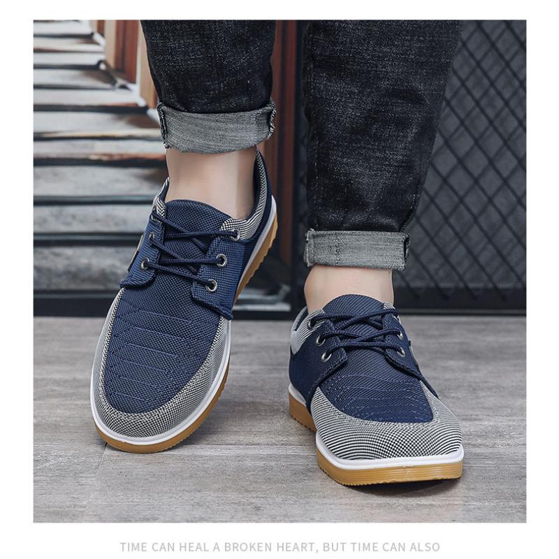 Fashion Men's Canvas Shoes Soft Soled Vulcanized Shoes for Men Lace Up  Flats Classic Male Driving Shoes Big Size 46 Zapatos Hombres