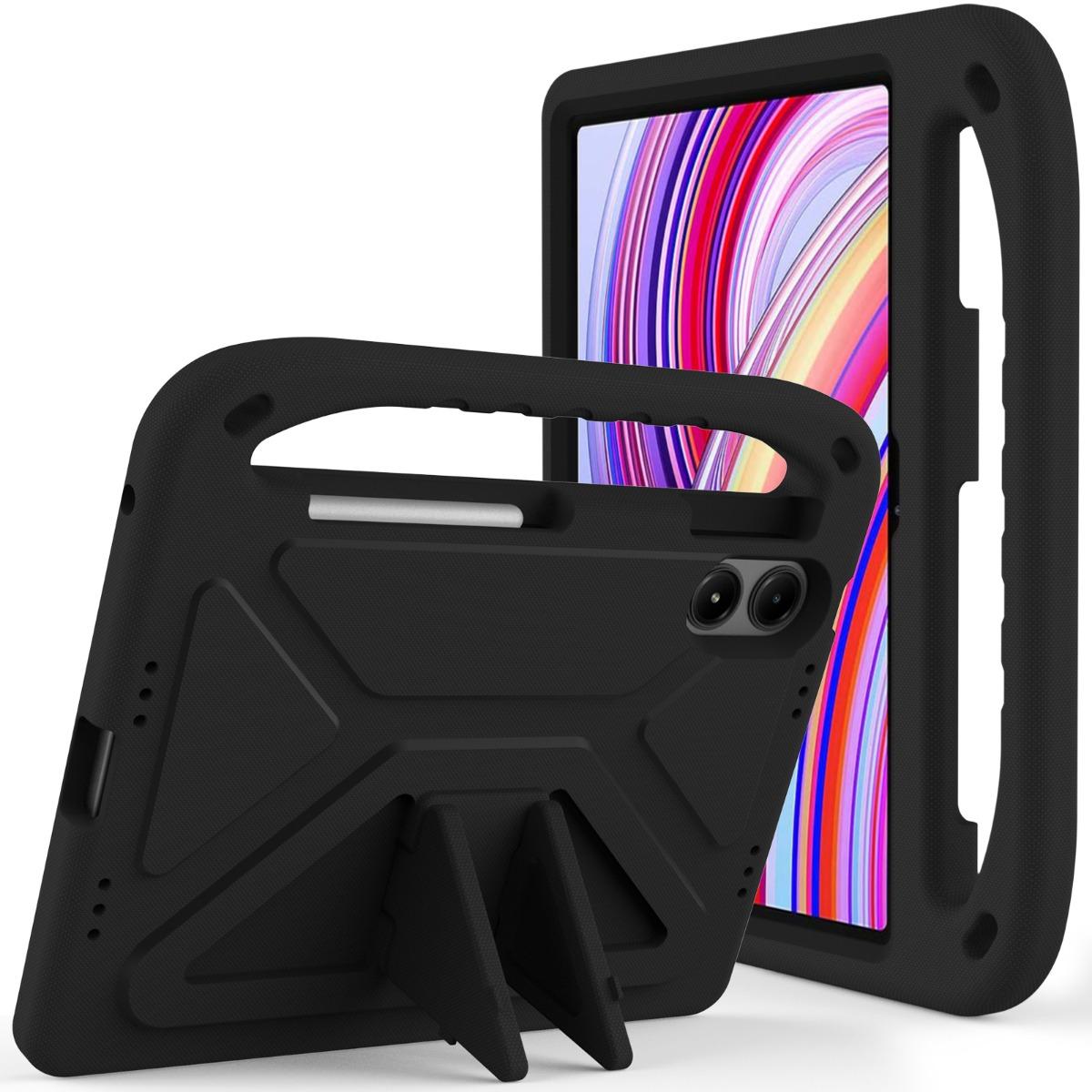 

Чехол для планшета Eva Kids для Xiaomi Redmi Pad Pro 12.1 2024 Pad SE 11 2023 Xiaomi Pad 6 6 Pro 5 Kickstand Cute с кронштейном Противоударный защитный чехол Redmi Pad Pro 12.1 чёрный