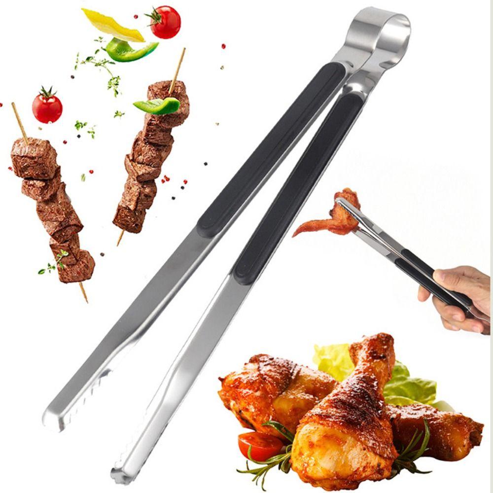 Thickened Kitchen Food Tongs Stainless Steel Barbecue Grill Meat Clip  Kitchen Gadgets Accessories