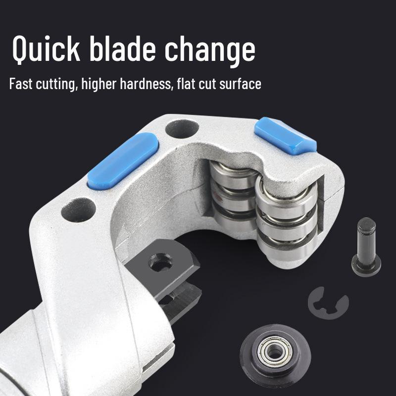 Stainless Steel Bearing Pipe Cutter for Metal, Copper, and Plastic Tubes