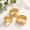 European and American Exaggerated Ins Heavy Industry Design Sense Metal Smooth Surface Bracelet Geometric Personality Wide Surface Irregular Jewelry