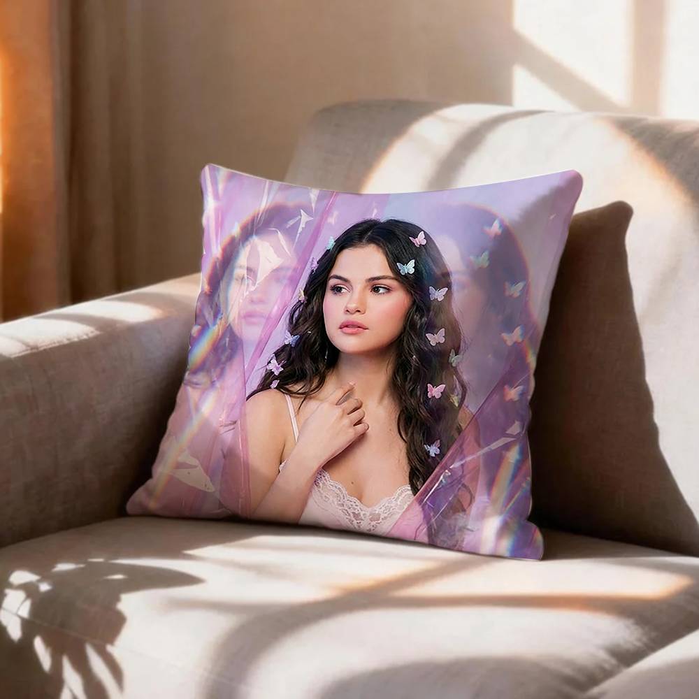 Sweet Girly SSelena Gomez Pillow Case Pattern Printed Pillowcase For Living Room Sofa Cushion Cover