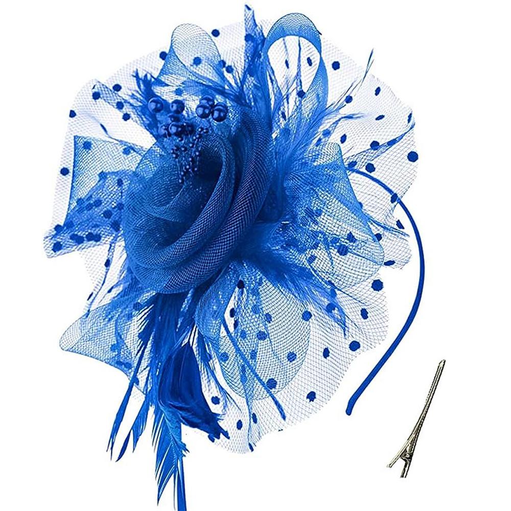 

Чародейки для женщин, повязка на голову для чаепития, шляпы дерби в Кентукки, коктейльная цветочная сетка, головной убор с перьями, заколка для волос на свадьбу