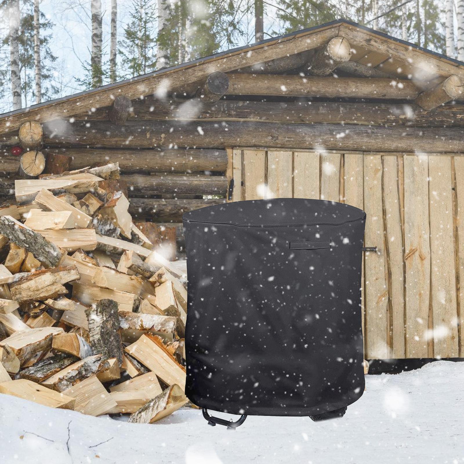 Wood Breaker Cover With Drawstring Waterproof Wood Chipper Shredder Mulcher Cover Safety Protection Cover Easy to Use nero
