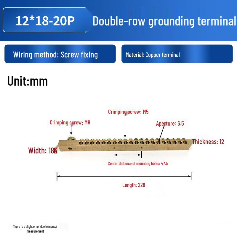 Now: "High-Current Double-Row Brass Terminal with Copper Busbar for Zero Ground Connection"