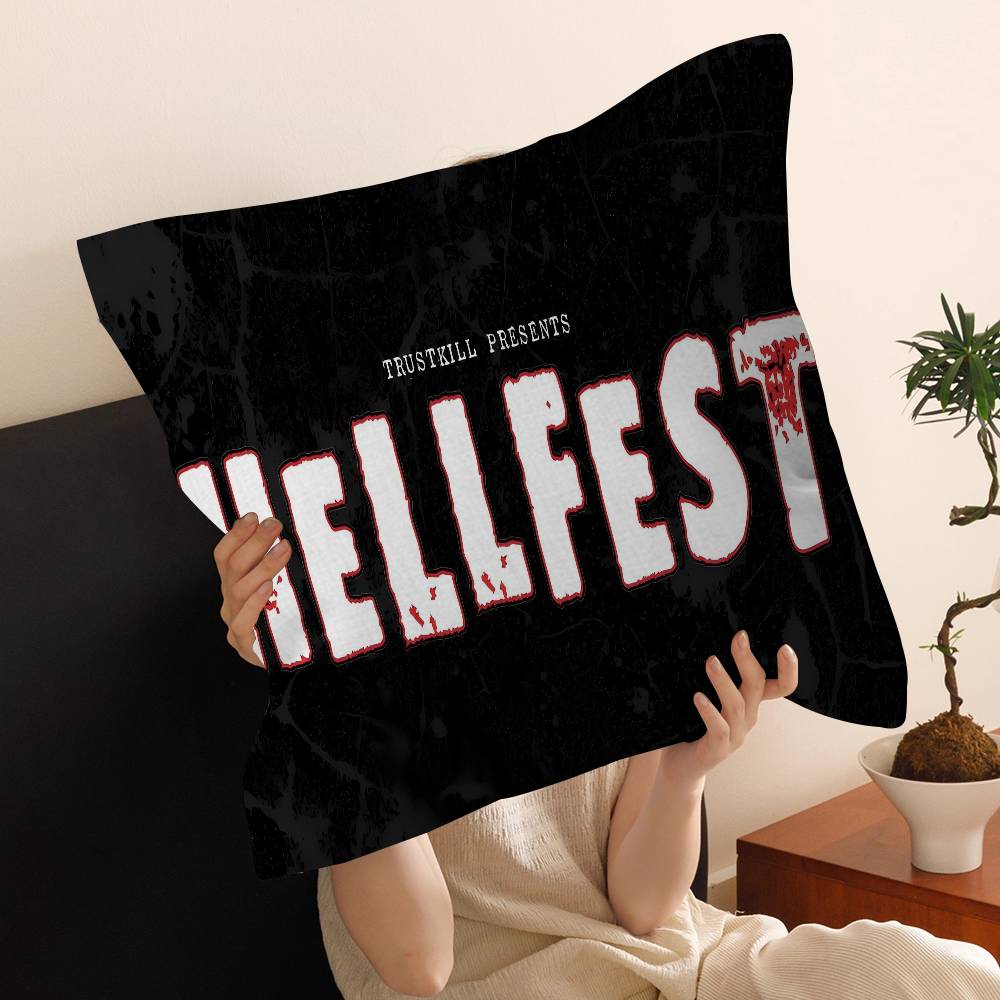 H-Hellfest Band Pillowcases Home Bedding Decorative Pillow Cover Wedding Super Soft Pillow Case