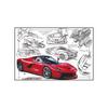Pittura su Tela Poster a Tema Auto Pittura Decorativa Soggiorno Camera da Letto Stanza E-sport Murale da Corsa Supercar GTR