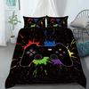 Gamepad Warm Comforter Cover R Beding Set Tens Video with Soft Fabric Duvet For Youth Children Kids Young Boys Modern Controler Bedspread