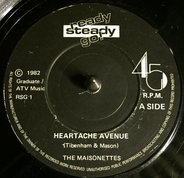 

7inch Record MAISONETTES - Heartache Avenue RSG1 Ready Steady Go 1982 UK Rock Used