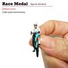1:64 Cycling Statue Miniature Craft Cycling Scene Miniatures Resin Texture Suitable for Desktop Decorating and Present