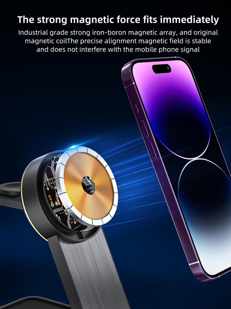 Foldable 4-in-1 Wireless Charger Stand for Apple Devices
