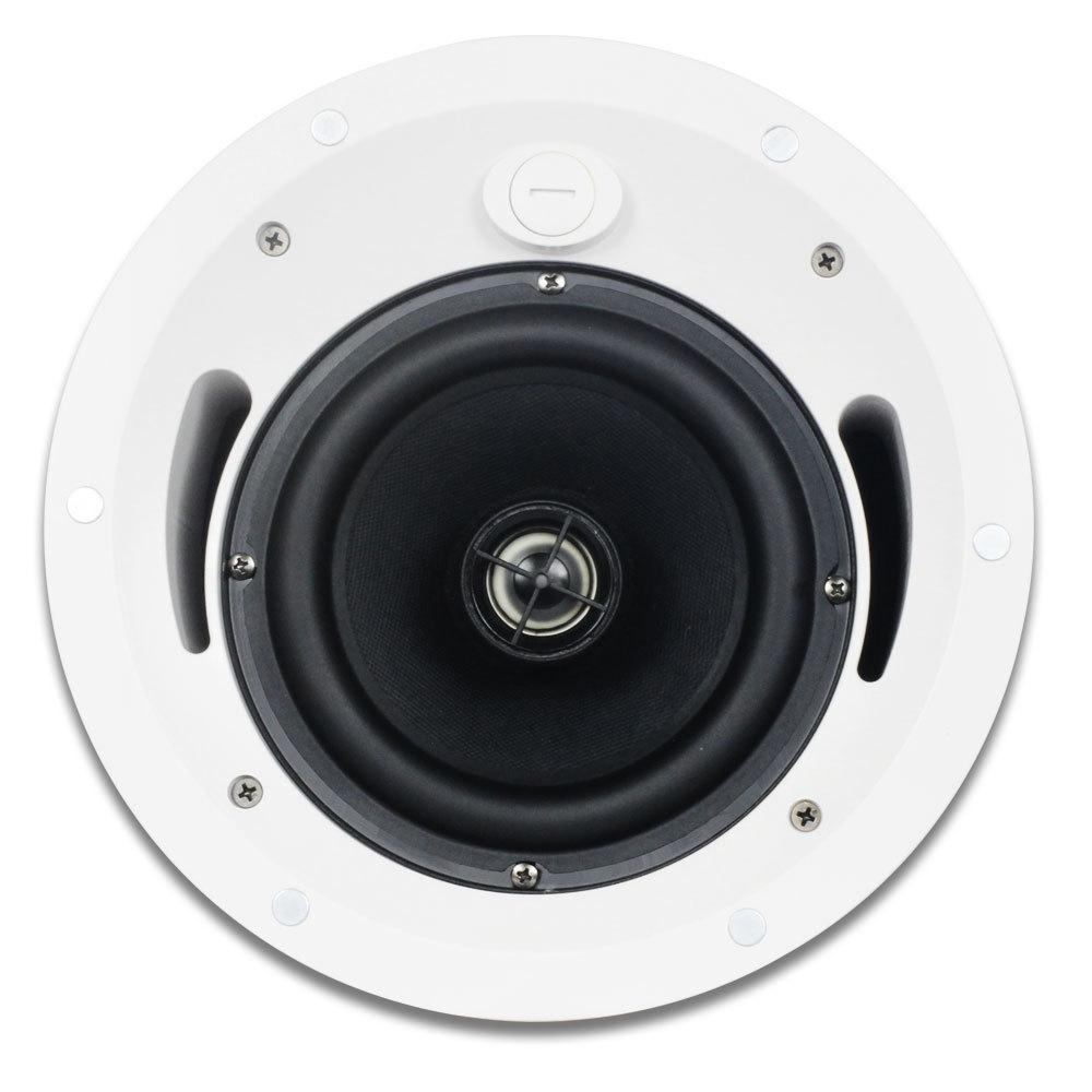 

6.5-inch Fixed Resistance Ceiling Speaker with Iron Back Cover and Self-Suction Mesh, Ideal for Home Theater Systems.
