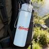1PC Black Script Minimalist Brand Text Print 750ml Portable Sports Water Bottle Leakproof Gym Outdoor Travel Drink Cup