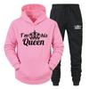 KingQueen Unisex Couple Hoodie & Sweatpants Set - Casual Sportswear