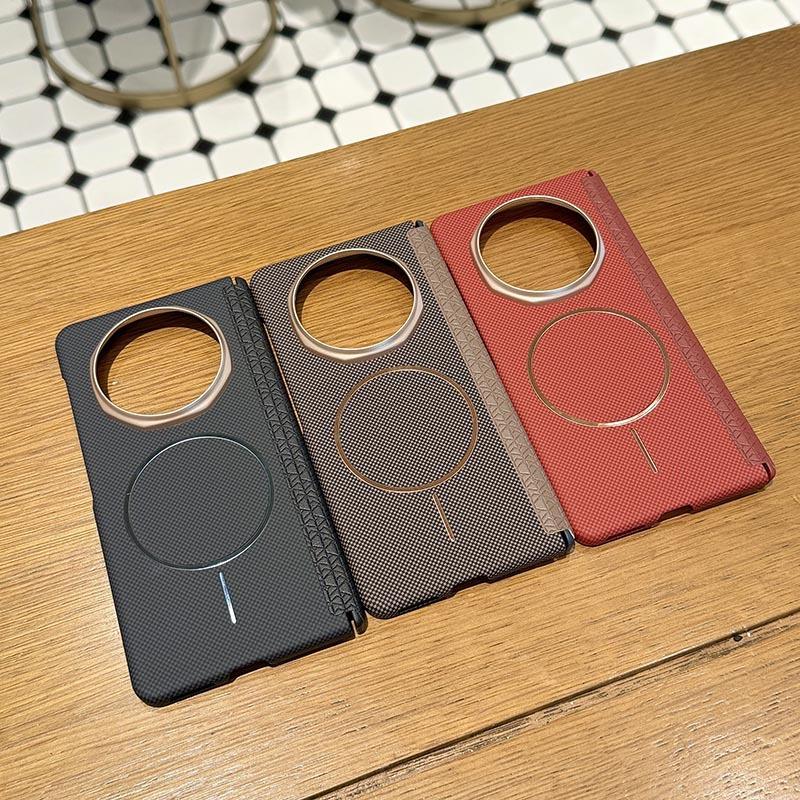 Anwendbar für Honor Magicv1 faltbares Smartphone-Hülle Magnetische Saugung Kevlar-Muster Vs1 ultradünn sturzsicher Mittelgelenk Hülle