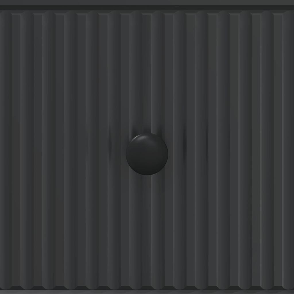 Black Drawer Cabinet 33 x 34.5 x 90 cm Engineered Wood