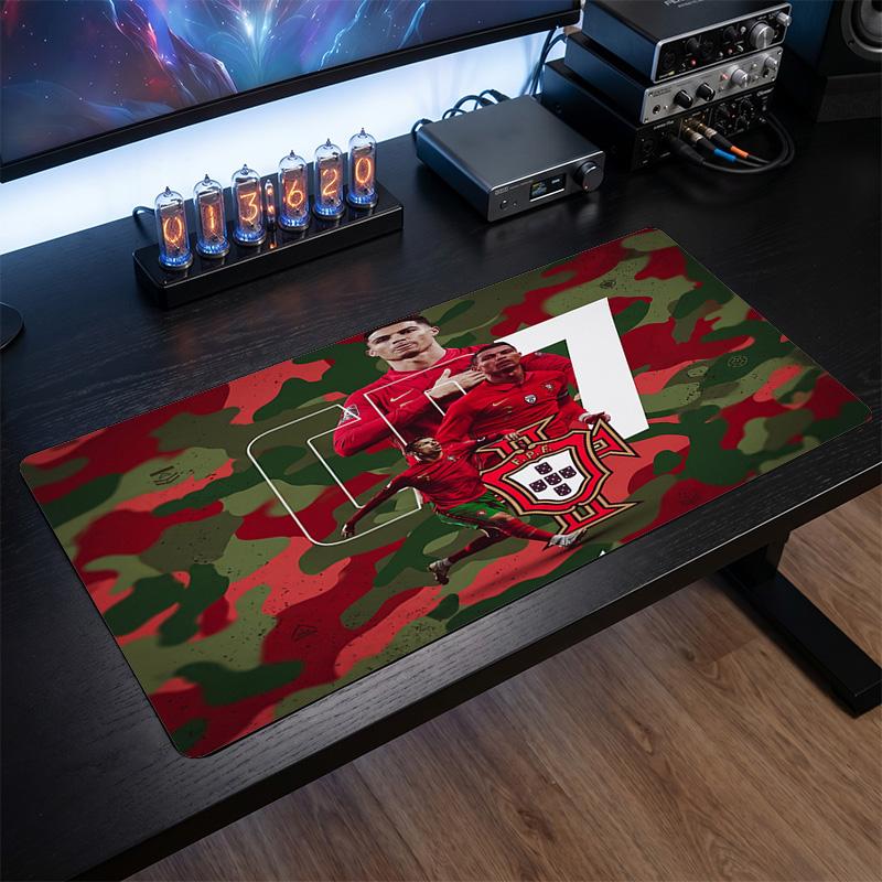 Portugal Football Crest Mouse Pad, Extended Non Slip Rubber Desk Mat for Gaming Office Laptop Fan Gift