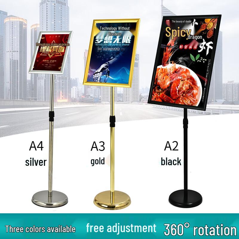 Stainless Steel Floor Stand Display Sign