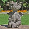 Jardín Meditación Chan Long Estatua de Resina Exterior Jardín Creativo Meditación Dragón Decorativo Resina Artesanía Adorno