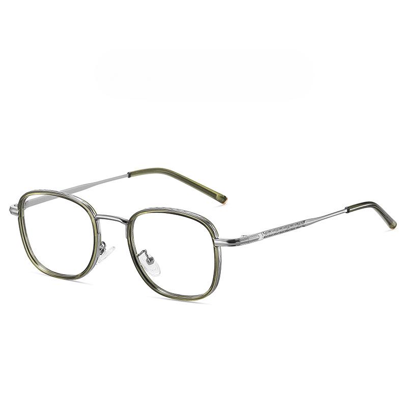 

Новые синие очки TR90, женские модные трендовые простые японские металлические очки, плоское зеркало переменного тока