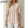 Women's Fashion Casual Short Sleeve V-Neck Blouses & Shirts