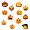Non Scary Halloween Home Decor 3 Sheets Ghost Face Pumpkin Wall Sticker, Cute Black Cat Removable Stickers for Kids Decorative Decals, Waterproof PVC