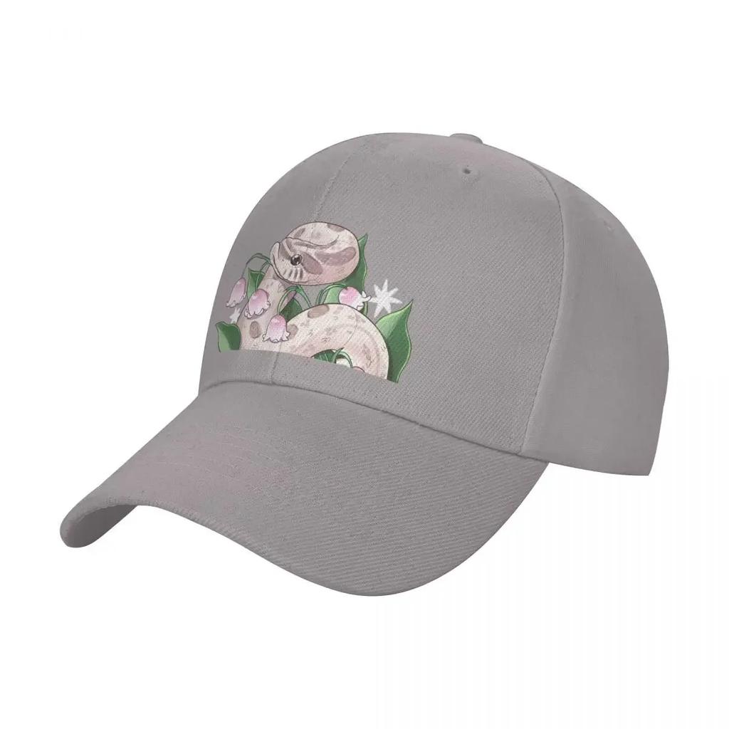 Lavender Hognose Snake with Lily of the Valley Baseball Cap Beach Outing custom Hat party Hat Hats For Women Mens