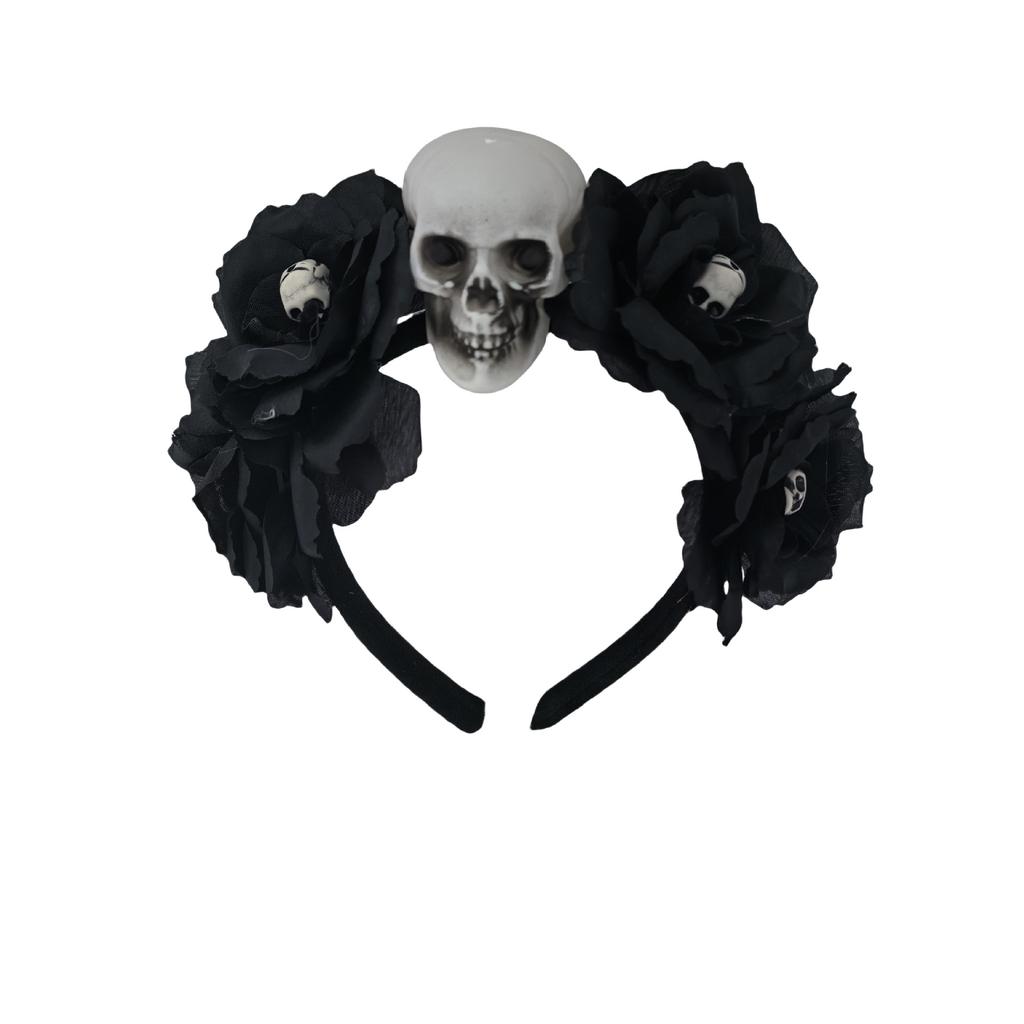 Skull Hair Hoop Halloween Ghost Festival Head Simulation Flower Undead Day Makeup Ball Accessories