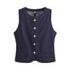 2025 Spring Women's Casual Denim Vest and Pants Set
