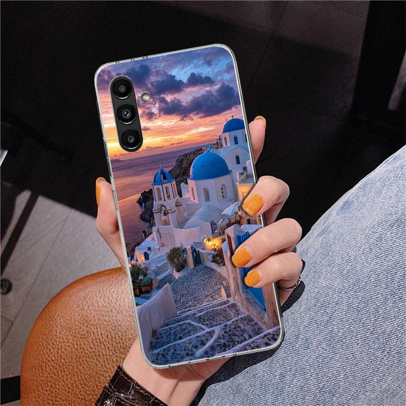 Greece In Summer Santorini Phone Case For Samsung Galaxy A17 A16 A15 A14 A13 A57 A56 A55 A54 A53 A37 A36 A35 A34 A33 A26 A25 A24