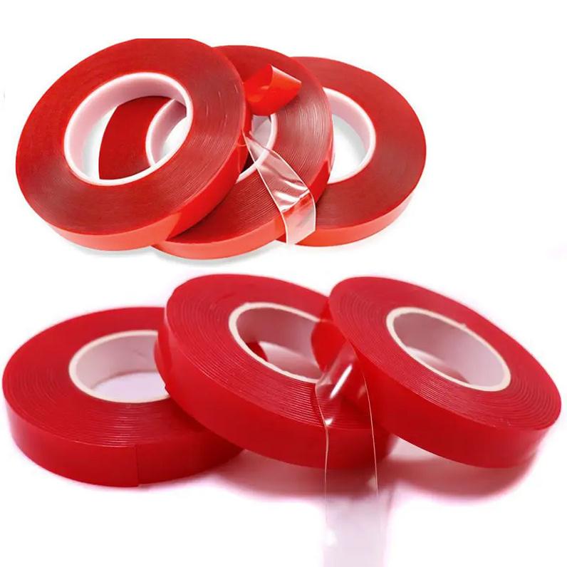 Heavy Duty Waterproof Transparent Clear Red Film Double Sided Acrylic Foam Tape for House Vehicle Automotive Car LED Bonding