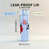 1PC Red Black Ladybug Insect Pair Print 750ml Color Plastic Sports Water Bottle Leakproof Flip Straw Lid Suitable for Sports Office Home Use