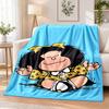 Mafalda Flannel Throw Blanket Soft Warm Cozy For Sofa Bed Indoor Home Bedroom Use